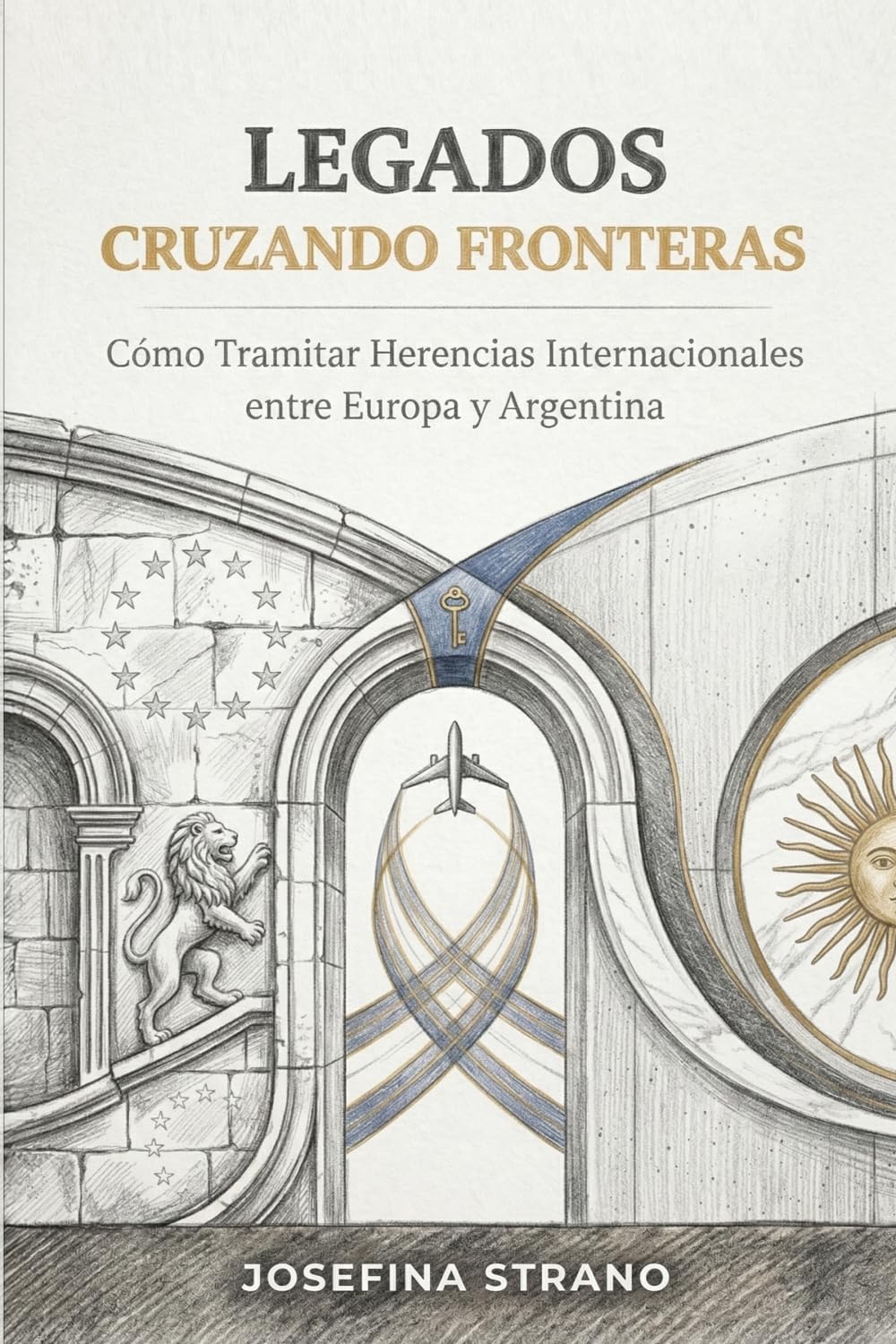 Tapa del libro Legados Cruzando Fronteras, sobre sucesiones internacionales Argentina, Italia y España, escrito por Josefina Strano.